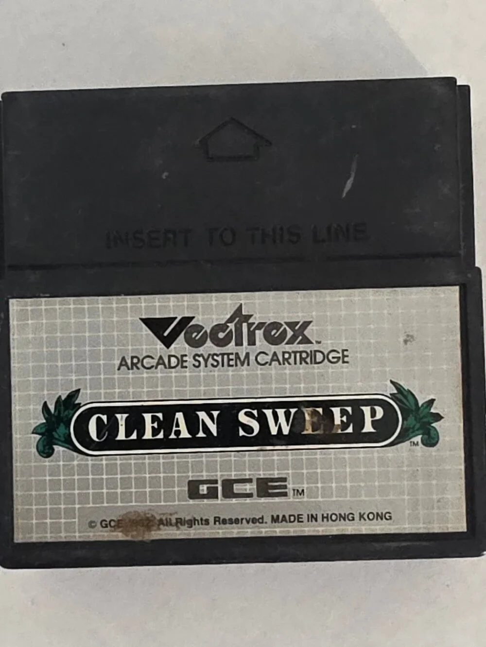 Clean Sweep Vectrex, 1982 Vintage Video Game Arcade system cartridge GCE OEM